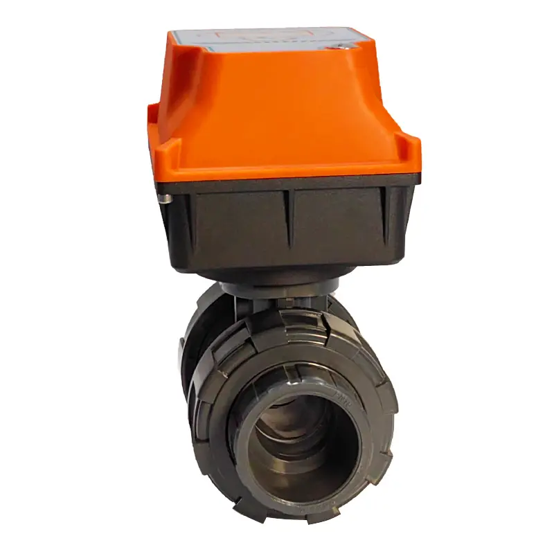 Válvula de bola de control de flujo proporcional automático de PVC de 2 vías DN20 válvula de agua inteligente de control remoto de 2 vías