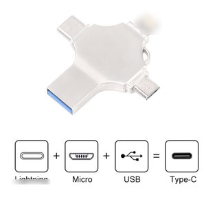 ความเร็วสูง4 in 1คีย์โลหะ USB เก็บข้อมูล2.0 3.0 USB แฟลชไดรฟ์สำรองข้อมูลโทรศัพท์คอมพิวเตอร์สำหรับอุปกรณ์ทั้งหมด - Product Image 5