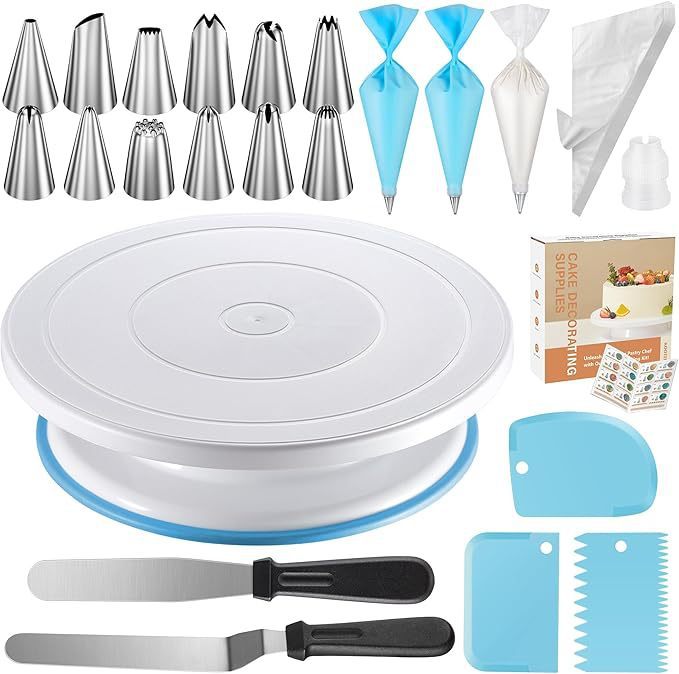 Set di strumenti per decorare torte da 71 pezzi, blu