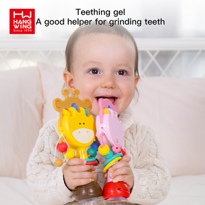 HW bebek erken eğitim bulmaca sevimli arama yemeği masa enayi çıngırak-davul ses ve işık ile yumuşak silikon çıngırak bebek oyuncak - Product Image 5