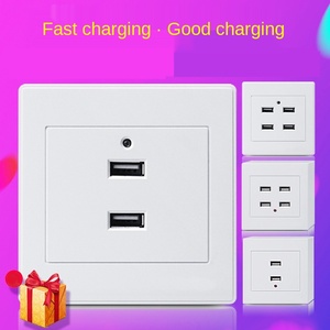 DepoGuye-adaptador de corriente para dormitorio con 4 puertos USB, enchufe de pared con luz LED, 2.1A, para carga de teléfono móvil - Product Image 2
