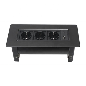 Toma de corriente de mesa de rotación multifuncional directa de fábrica, toma de escritorio abatible manual de la UE para oficina - Product Image 1