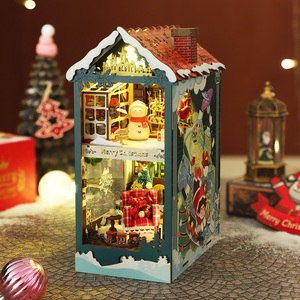 Noel ana resim DIY oyuncak kitap standı ahşap kitaplık dekorasyon el yapımı koleksiyon - Product Image 5