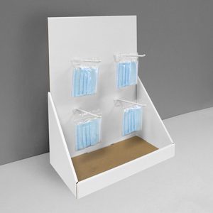 Soporte de exhibición de mesa de mostrador con gancho Estante de cartón colgante de papel pequeño de alta calidad personalizado Premium - Product Image 1