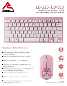 Shenzhen OEM de fábrica de alta calidad de computadora de escritorio 2,4 ghz teclado inalámbrico y ratón combo