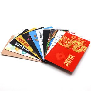 定制红色pvc卡印刷烫金箔名片带二维码 - Product Image 5