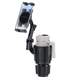 アップグレードされた2-in-1カーカップホルダー電話マウント & エクスパンダー超安定360調節可能ロングアーム4-12.9インチタブレットカップホルダーに適合 - Product Image 5