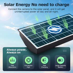 Cámara DE SEGURIDAD PTZ con energía Solar de doble lente, visión nocturna, Sensor CMOS de red 4G, micrófono incorporado de 6MP, compatible con SD/nube/tarjeta de memoria - Product Image 2