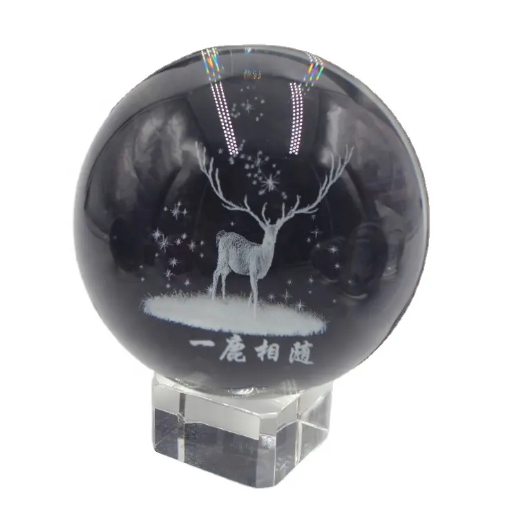 Bola de cristal K9 grabada, 50mm 80mm 100mm, regalo