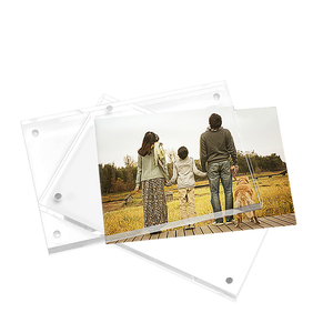 Temizle çift taraflı manyetik fotoğraf blok çerçeve 2.5x3.5 inç akrilik resim çerçevesi cüzdan küçük resim çerçeveleri 2x3 - Product Image 4