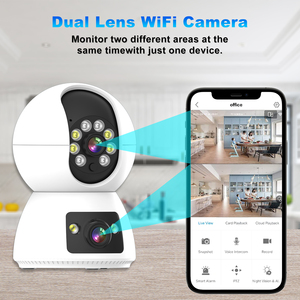 出厂价格智能双宽天使镜头WIFI摄像机室内1080P PTZ闭路电视带运动检测安全摄像机0wn品牌 - Product Image 2