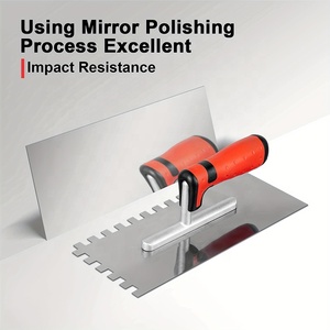 Chuyên Nghiệp Masry Trowel Lưỡi Thép Không Gỉ Trastering Notched Trowel Với Cao Su Xử Lý - Product Image 3
