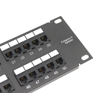 50 puertos RJ11 6P4C Telecom Patch Panel 1U 19 \ "Montaje en rack Teléfono de voz Cat.3 con módulos 110/ Kron/Dual IDC - Product Image 3