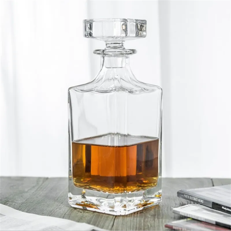 Del mondo di vendita calda whisky bottiglia di vetro regalo di cristallo bottiglia di whisky per il whisky