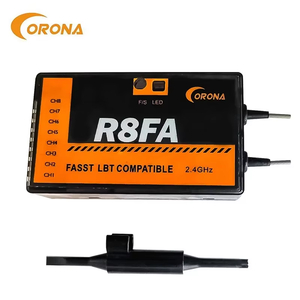 Corona R8FA 2.4Ghz 8CH Fasst FUTABA FASST uzaktan kumanda ile uyumlu alıcı T6EX T8FG 10CG 14SG 3PM RC FPV Drones için 4PKS - Product Image 3