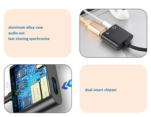 适配器充电耳机2合1 Type-C至3.5毫米插孔Aux音频USB C电缆 - Product Image 6