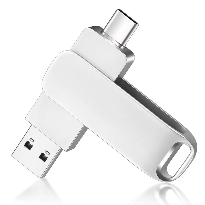 Tip-c USB Flash sürücü 2GB 2.0 döner kalem sürücü 4GB 8GB OTG Memory Stick 16GB 32GB 2 IN 1 Pendrive 64GB 3.0