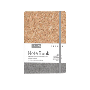 Custom Logo A3 Cork Stitching <strong>Notebook</strong> 100 Sheets Wheat Straw Environmentally Friendly PU Cloth Embedded Pen Slot Cross-Border - Product Image 5