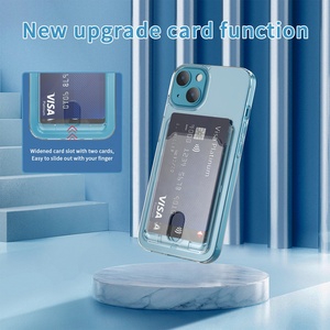2合1信用卡手机套iPhone 13 Pro max透明防震手机套iPhone卡钱包透明手机套 - Product Image 2