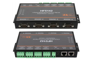 High Flying HF5142B 4 Ports Serieller Netzwerks erver FreeRTOS-Gerät RS232/RS485/RS422 zu Ethernet-Konverter TCP IP Telnet Modbus
