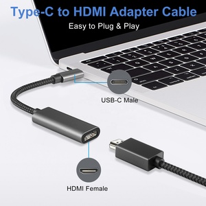 USB C至HDMI适配器4K60hz C型至HDMI母适配器