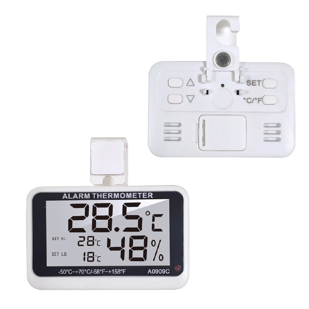 Termómetro digital para nevera, con alarma de alta y baja temperatura, higrómetro digital para congelador