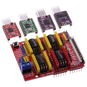 Vendite calde schermo CNC V3 macchina per incisione 3D stampante + 4 pezzi A4988 / DRV8825 / AT2100 scheda di espansione Driver per Arduino R3
