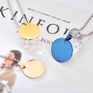 Круглая монета в наличии, собачья бирка, ожерелье, металлическая пластина, удостоверение личности кошки, пустая надпись, форма из нержавеющей стали, буддизм, принимается - Product Image 5