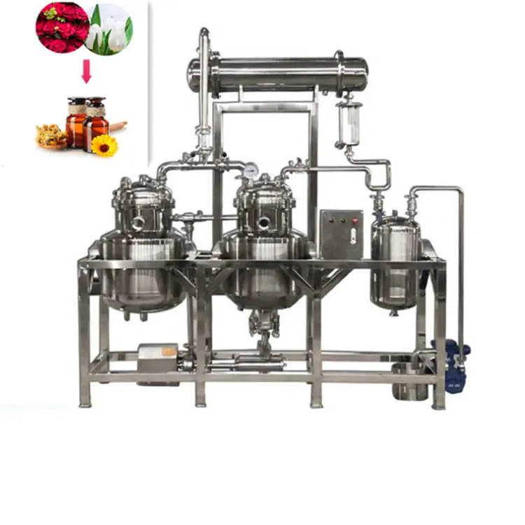 Máquina extractora de aceite esencial de Rosa por destilación al vapor/equipo fabricante de extracción de aceite esencial