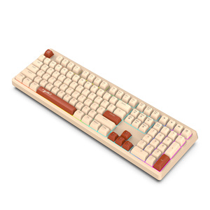 Múltiples funciones multifunción 108 teclas V300 Gaming USB Teclado de membrana con cable LED retroiluminado ABS Keycaps Teclado mecánico - Product Image 1