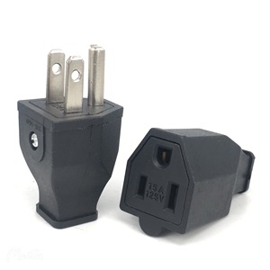 American Standard US Power Plug Plug Type B 3 Phase Male Female Plug <strong>Socket</strong> <strong>125V</strong> 15A Self-assembly Connector - Product Image 1