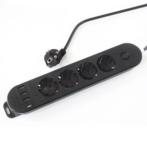 Newly Designed <strong>Extension</strong> <strong>Socket</strong> 4 Eu Outlets <strong>With</strong> 3 Usb 1 Type C <strong>With</strong> Switch <strong>Power</strong> <strong>Socket</strong> Strip <strong>With</strong> Ce Gs Rohs