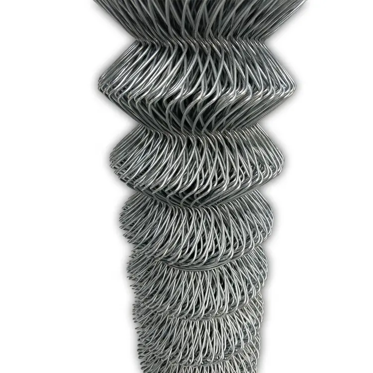 Valla de eslabones de cadena usada galvanizada de 3mm/suministro de cerca de eslabones de cadena de apertura de 50mm