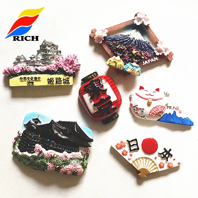 Hot sale Japan tourist souvenir custom resin 3d fridge magnet