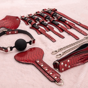 鳄鱼纹BDSM 7件套情侣床调情束缚用品女性手铐项圈成人玩具