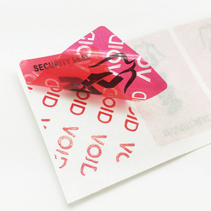 <strong>Red</strong> <strong>Color</strong> Customized Logo/QR <strong>Code</strong>/Barcode Adhesive Sticker VOID OPEN Security Sticker Seal PET Tamper Evident Label - Product Image 2