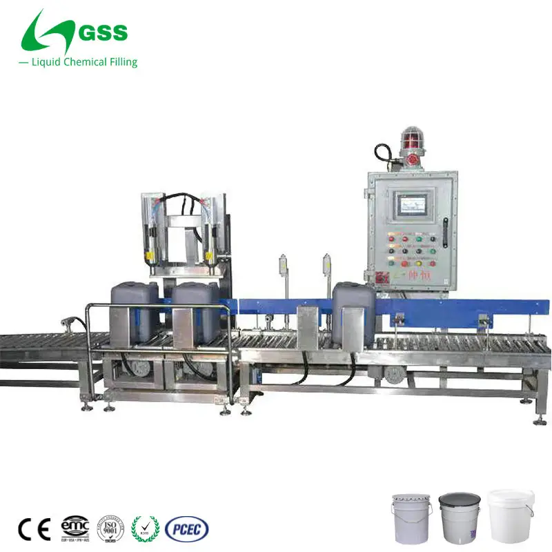 GSS 10-30L baril Semi-automatique moussable électricité statique détergent liquide remplissage chimique ligne de Machine d'emballage