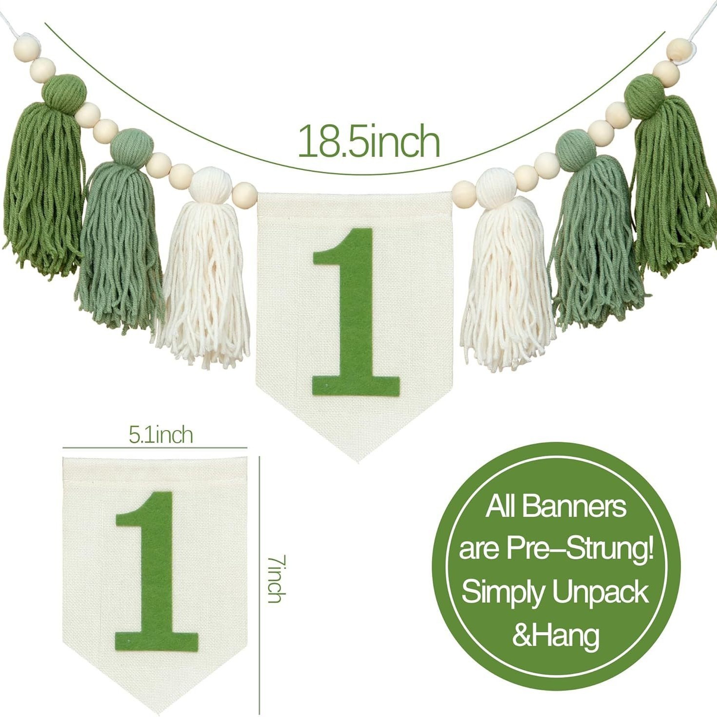 Dark green banner