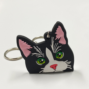 Factory Promotion Rubber <strong>Key</strong> Chains <strong>Key</strong> Holder Custom <strong>Shape</strong> 2D or 3D Soft Pvc <strong>Key</strong> Rings White Rubber Keychain Cartoon Set - Product Image 5