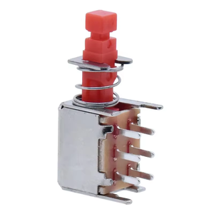 USBRR PS22F02 SMT 6 Pin interruttore momentaneo 90 gradi SMD interruttore a pulsante rosso con piolo di posizionamento - Product Image 2