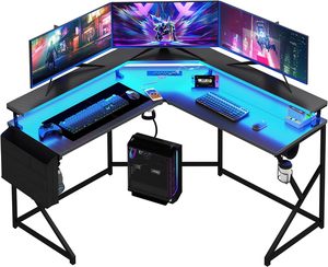 Combo home Großhandel L-förmigen Computer PC Racing Style Black Office Desks Tische Spiel