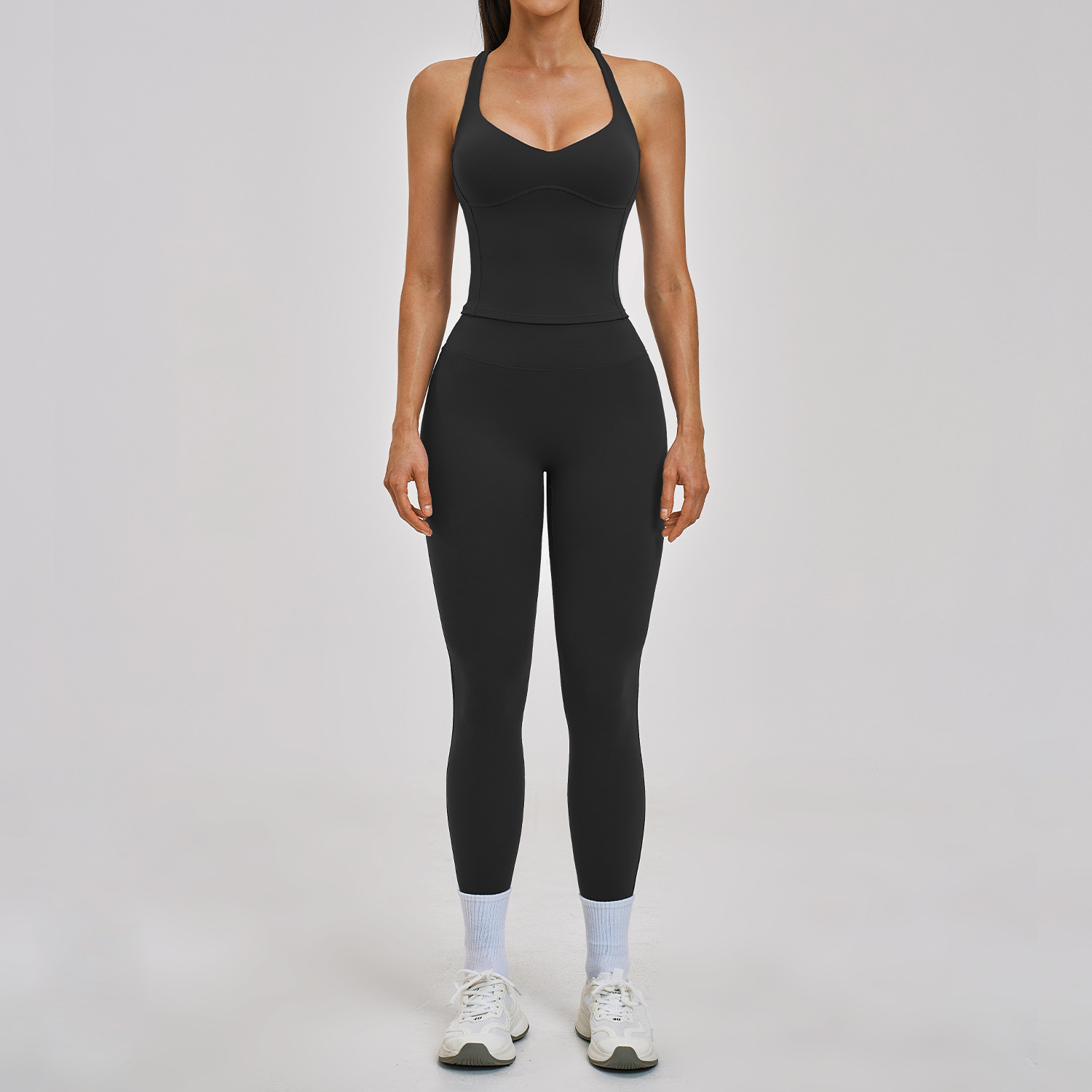 Black Top+Leggings Set