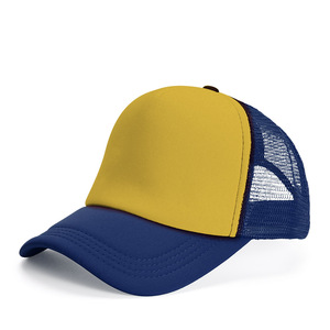 Yetişkinler için OEM kalite özel kamyon şoförü file şapka 5-Panel şapka kontrast mavi kırmızı ortak kumaş özelliği - Product Image 5