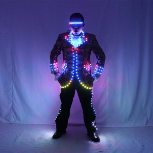 大人のためのバーホスティング結婚式のステージパフォーマンスのためのメンズフルカラーデジタルLEDコートスーツICリモートコントロールトロンジャケット - Product Image 5