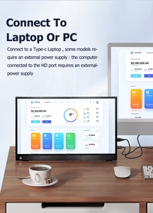 Pantalla de ángulo de visión 15,6 IPS de 178 pulgadas, Monitor portátil para videojuegos, con entrada tipo C