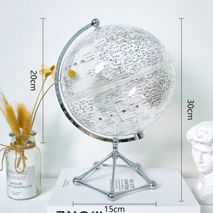 Adornos de globo transparente para el hogar, sala de estar, mueble de TV, estudio, oficina, escritorio, decoraciones para el hogar