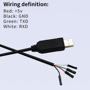 FT232RLチップUSBから3.3vTTLUARTシリアルコンバーターワイヤーエンドストリップフラッシュプログラムダウンロードケーブル6FT互換TTL-232R-3V3-WE