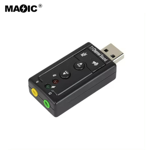 Micrófono/altavoz USB 2,0 externo de alta calidad, sonido envolvente, tarjeta de sonido de Audio 3D de 7,1 canales