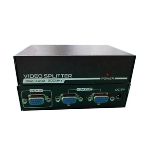 Factory Wholesale VGA <strong>Splitter</strong> <strong>1</strong> <strong>Input</strong> <strong>2</strong> <strong>Output</strong> <strong>2</strong> Ports <strong>1</strong> PC to <strong>2</strong> Monitors 200MHZ VGA HD Video <strong>Splitter</strong>