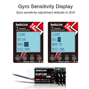 Radyolink fabrika R4FGM alıcı için 2.4GHz PWM 4CH RC Gyro radyo RC4GS V3 RC6GS /T8S Mini RC araçlar için RC araba/kamyon - Product Image 4